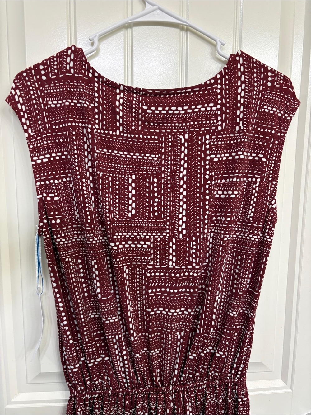 NWT Southern Tide Burgundy Patterned Cap-Sleeve Mini Dress - Picture 7 of 7